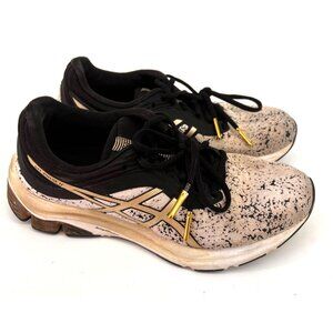 Asics Womens Gel Pulse II Running Shoe Black Gold Size 7